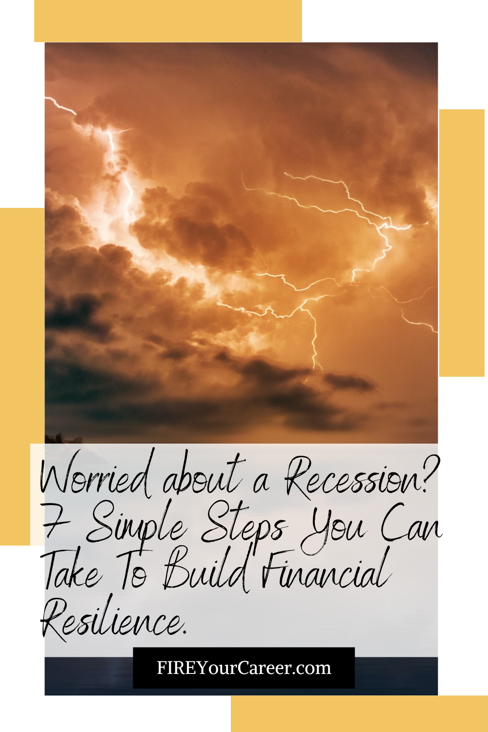 Worried a Recession Will Impact Your Personal Finances Here Are 7 Simple Steps You Can Take To Build Financial Resilience. Pinterest